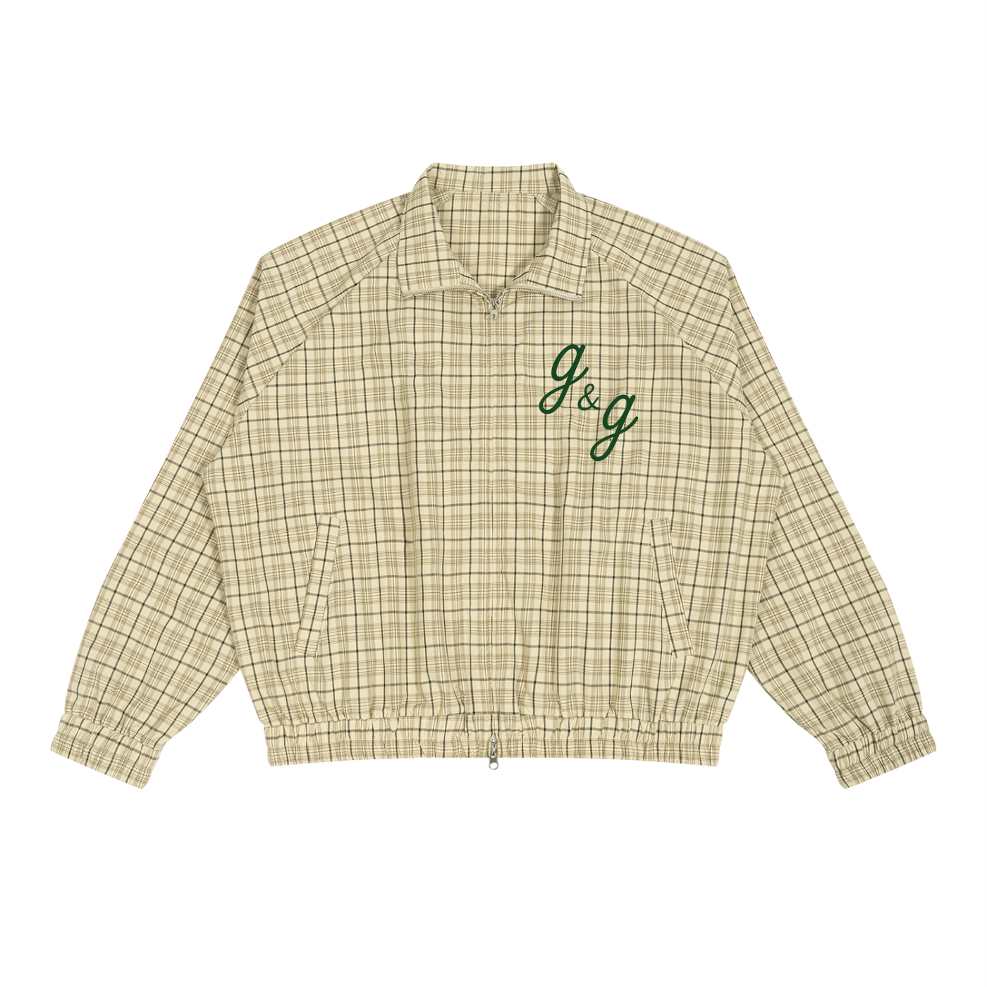 Unisex Plaid Full-Zip Track Jacket