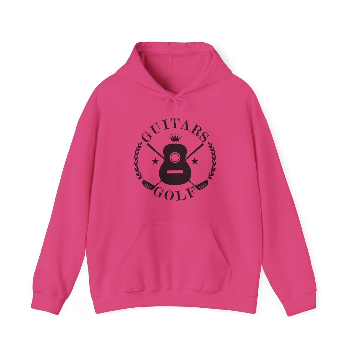 "Guitars & Golf" Logo Black Front Heavy Blend™ Hooded Sweatshirt