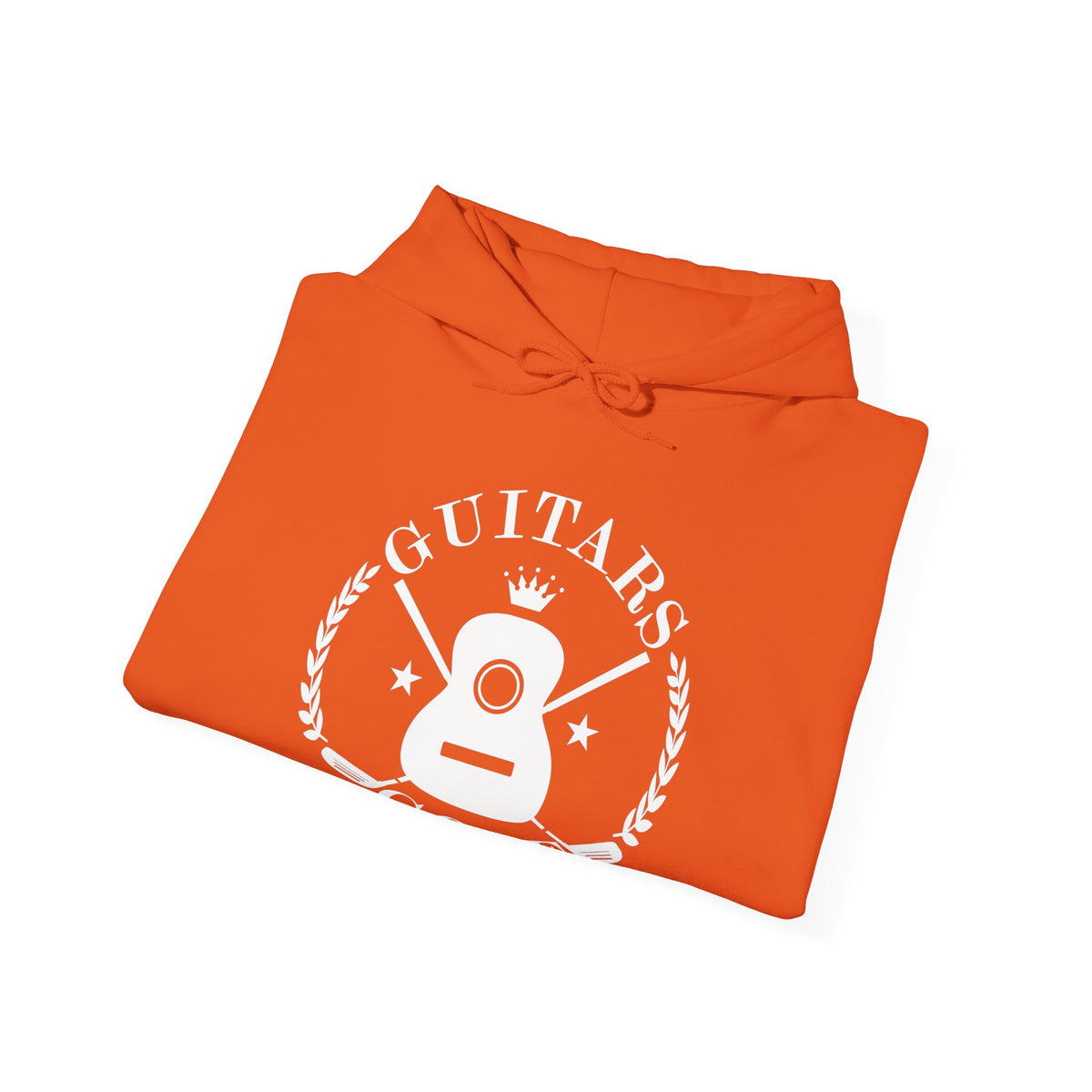 "Guitars & Golf" Logo White Front Heavy Blend™ Hooded Sweatshirt