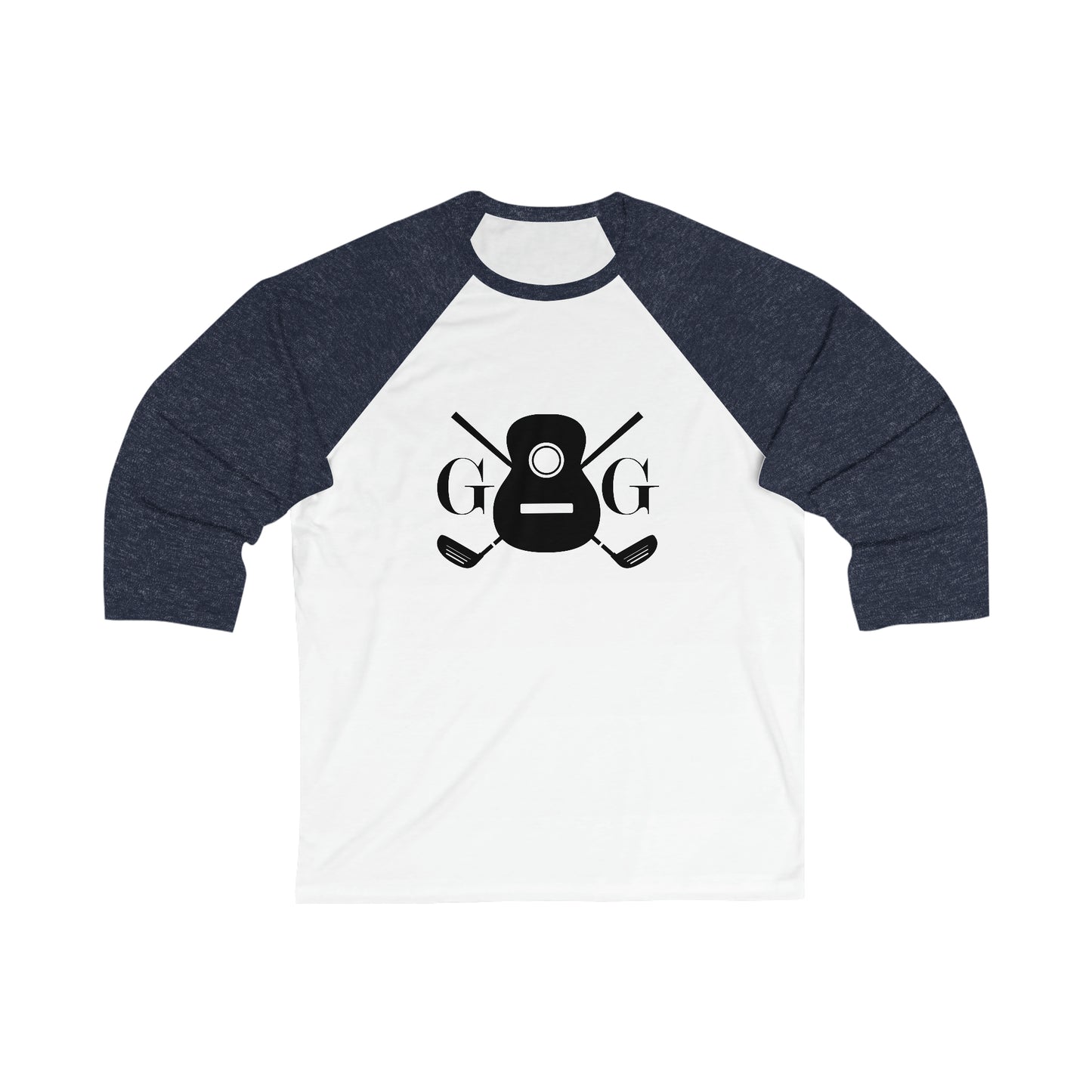 "G&G" Black Logo Front on Your Color Choice Unisex 3\4 Sleeve Baseball Tee