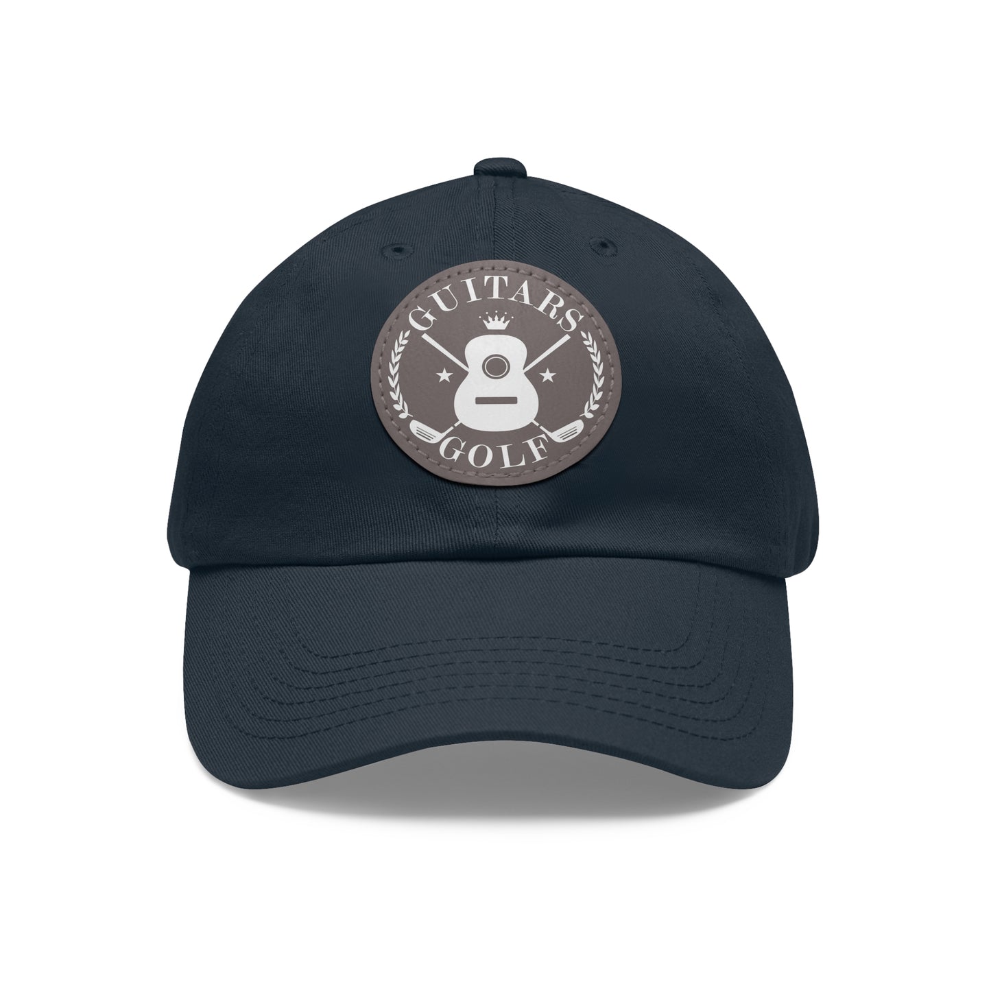 "Guitars and Golf" Logo Dad Hat with Leather Patch