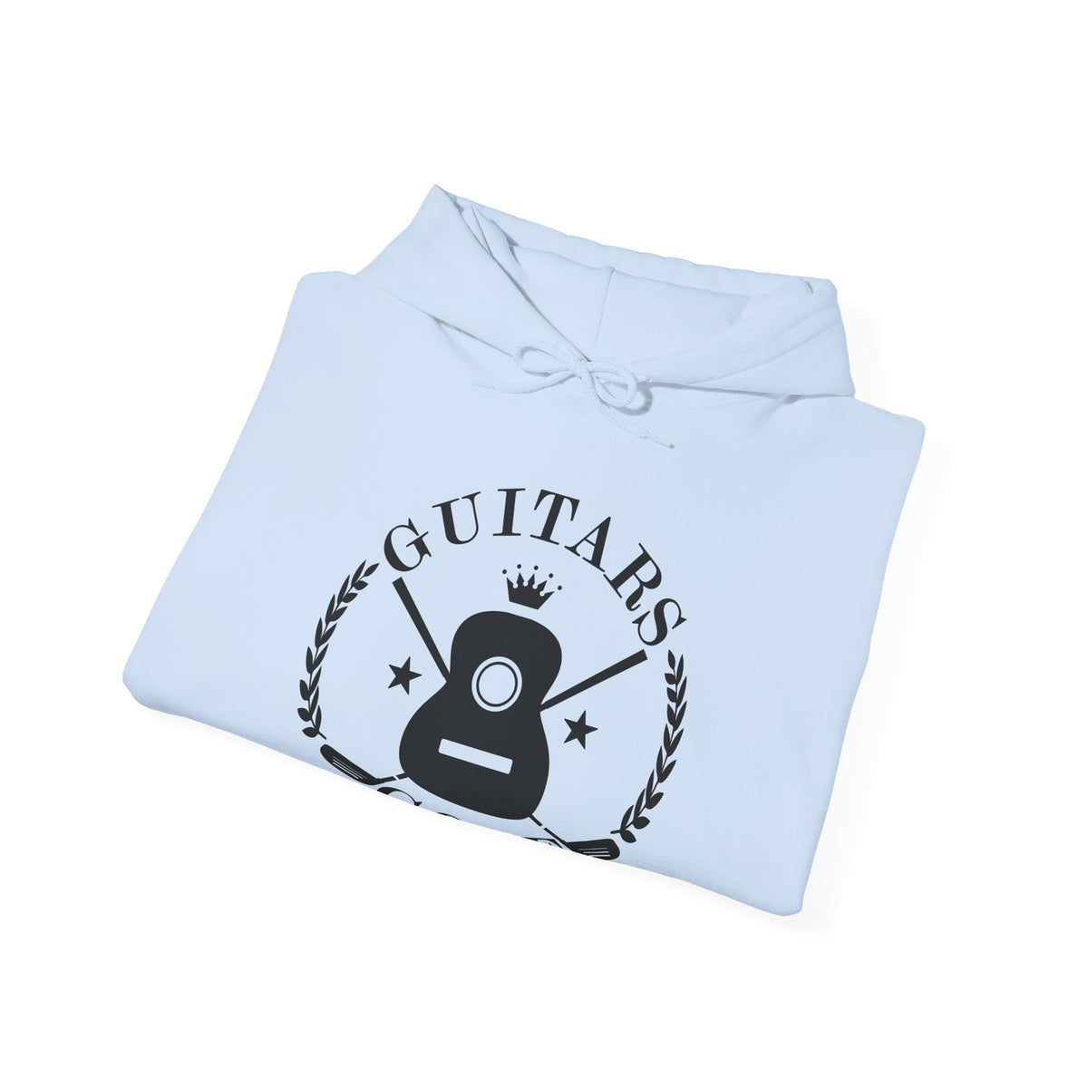 "Guitars & Golf" Logo Black Front Heavy Blend™ Hooded Sweatshirt