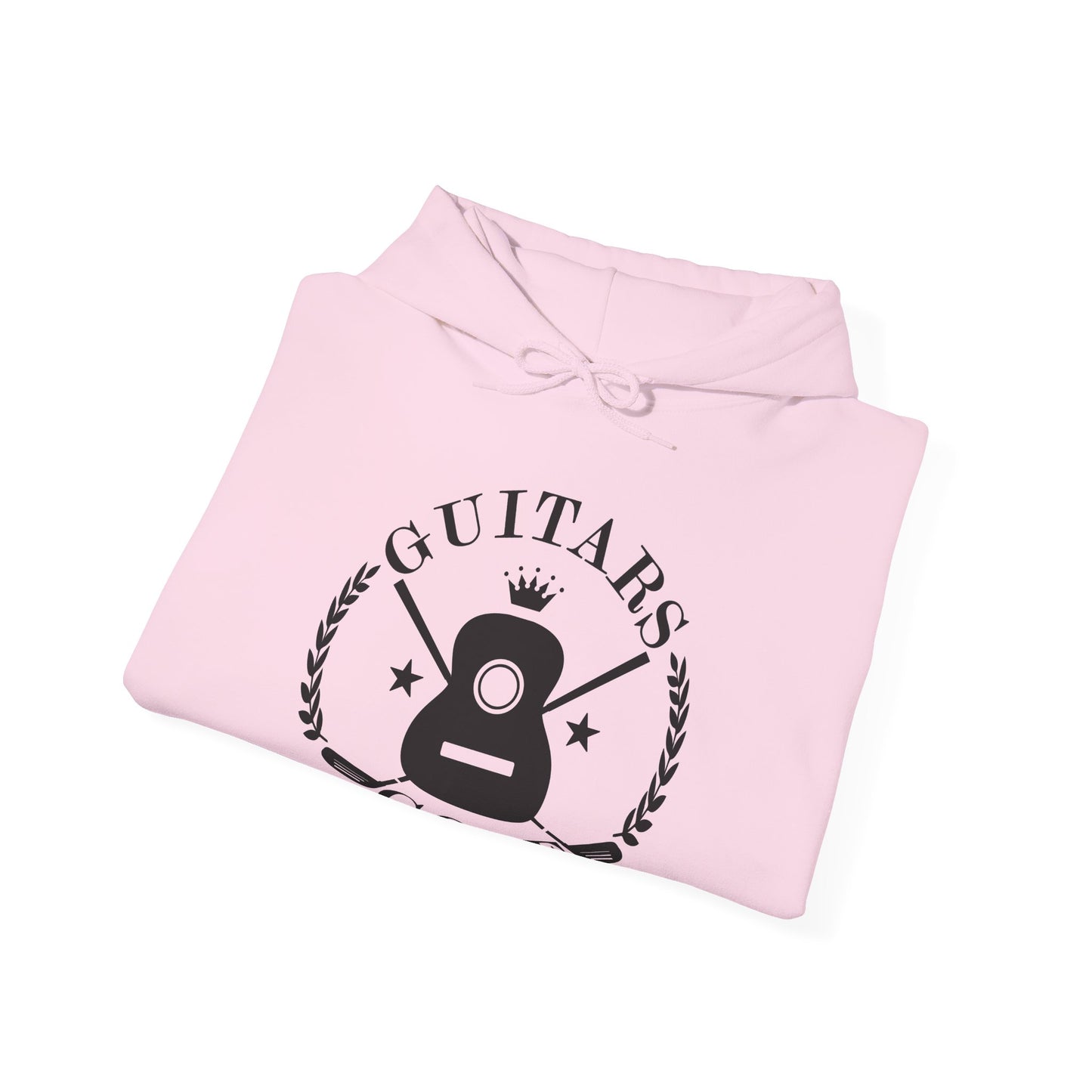 "Guitars & Golf" Logo Black Front Heavy Blend™ Hooded Sweatshirt