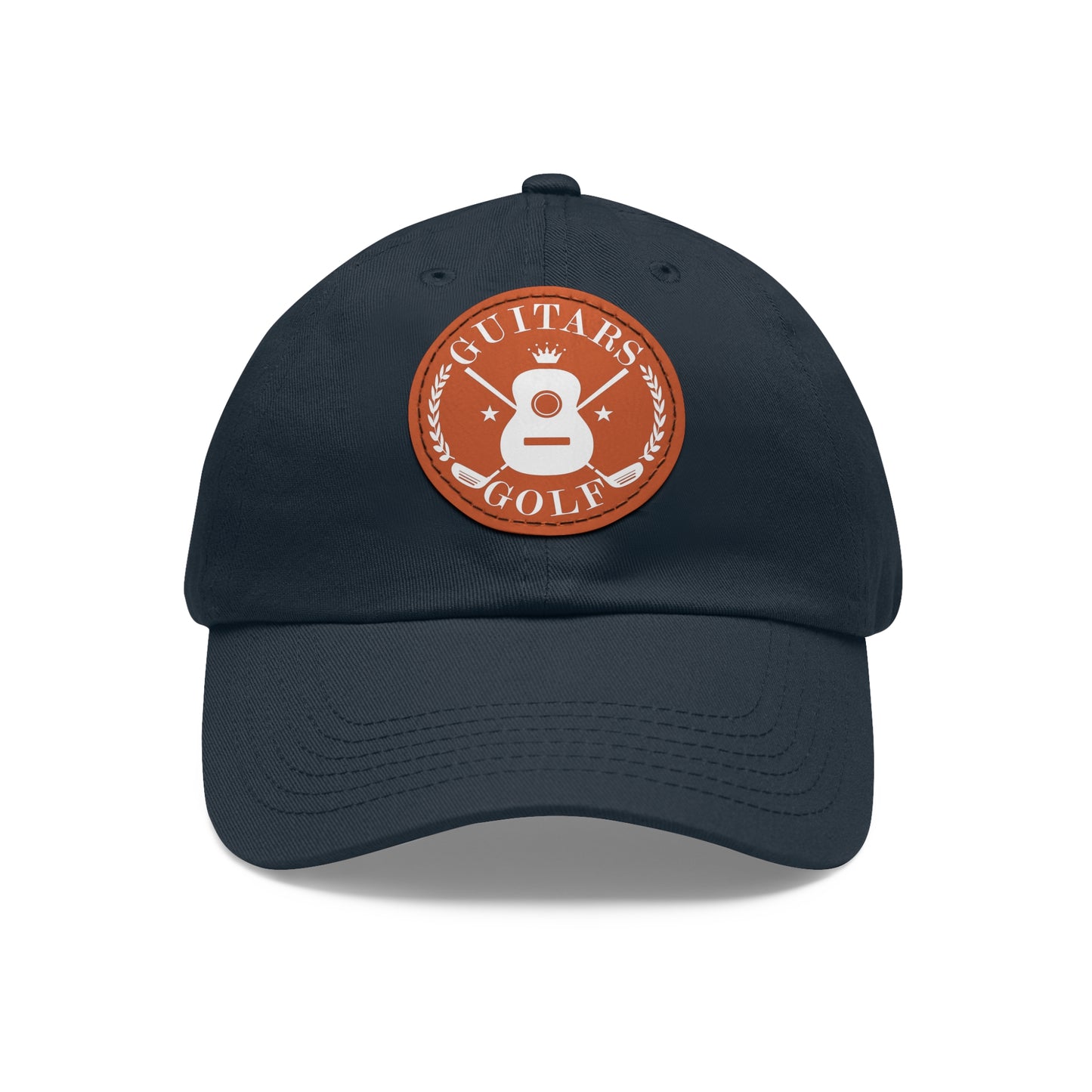 "Guitars and Golf" Logo Dad Hat with Leather Patch