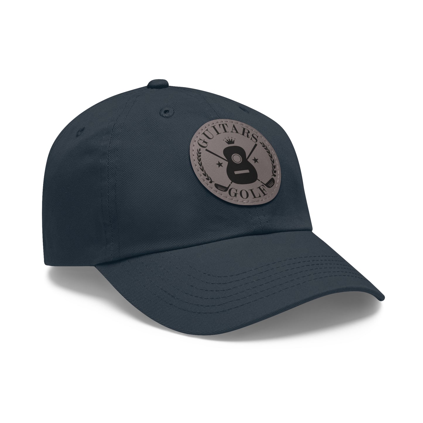 "Guitars and Golf" Logo Dad Hat with Leather Patch