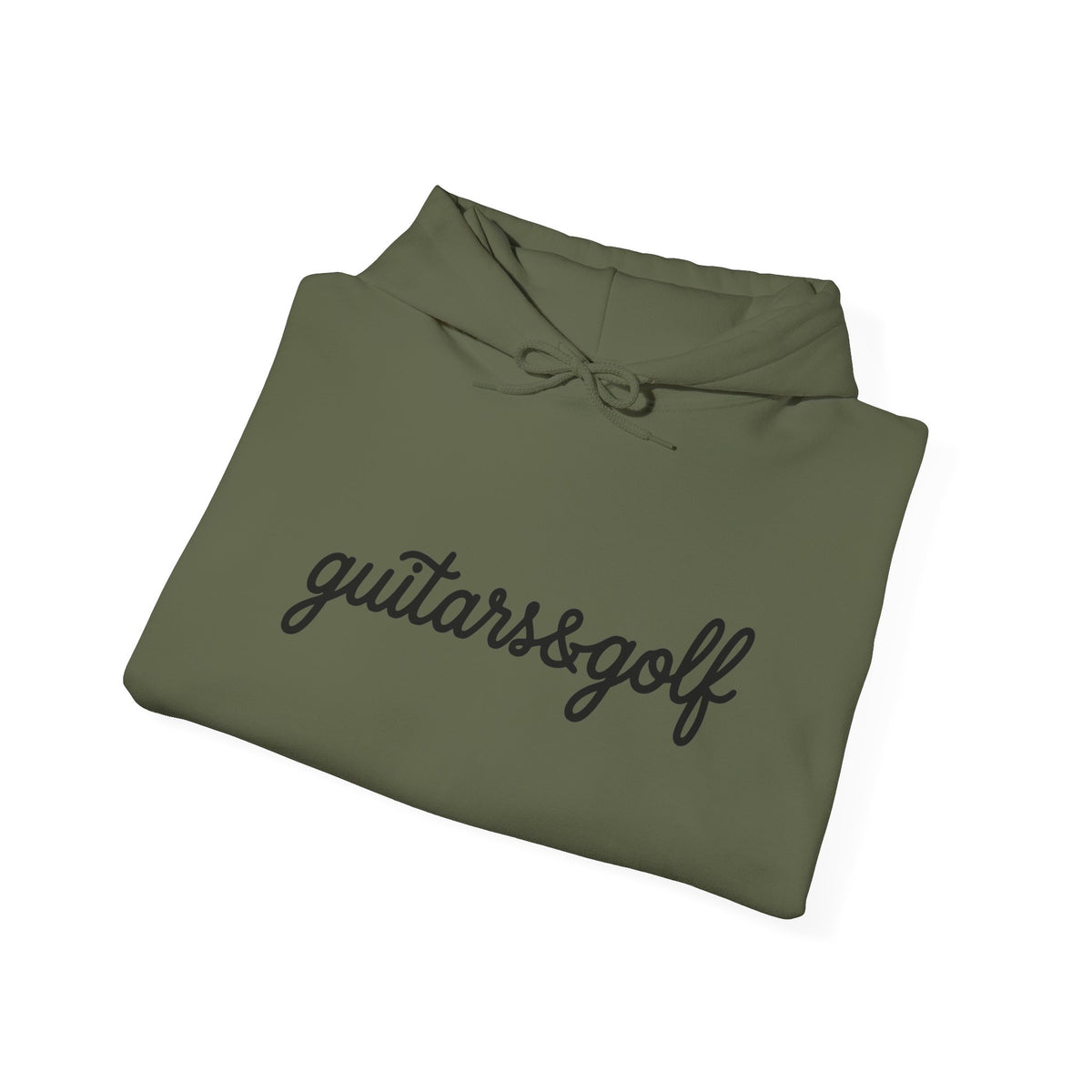 "guitars&golf" White Logo Heavy Blend™ Hooded Sweatshirt