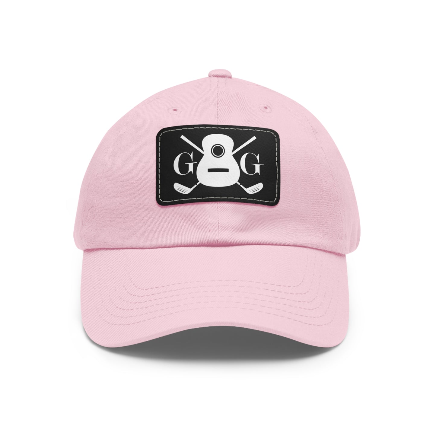 "G&G" White Logo Leather Patch Hat on Your Color Choice