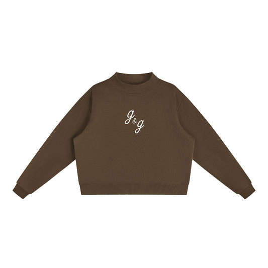 The "Lowercase" g&g Fleece Mock-Neck Crew Sweatshirt