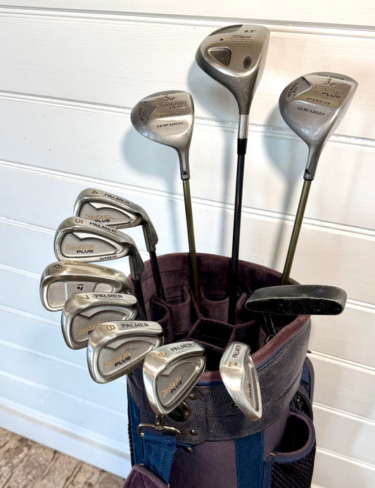 PalmerOversize/Titleist Set of Golf Clubs W/Bag & Extras