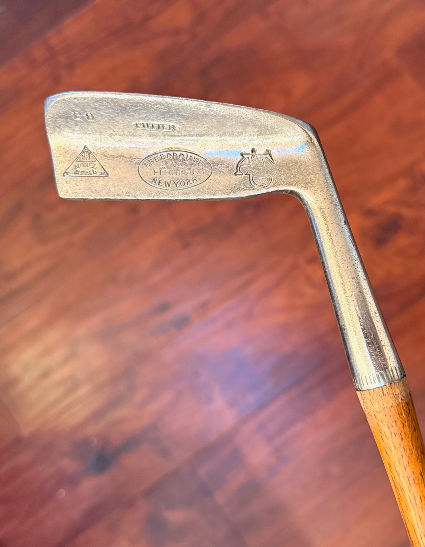 Vintage Early 1900's Amercrombie & Fitch Hickory Stick Putter.