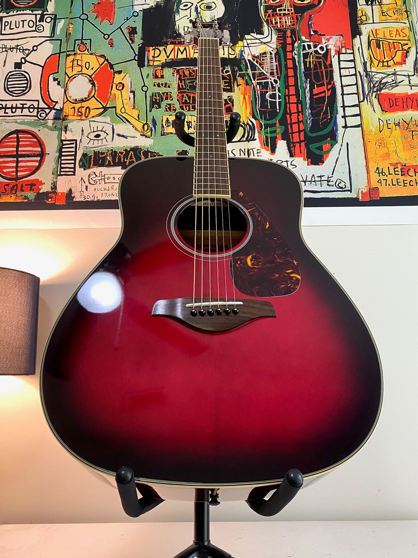 Yamaha FG720S DSR Transparent Redburst Acoustic Guitar LIKE NEW