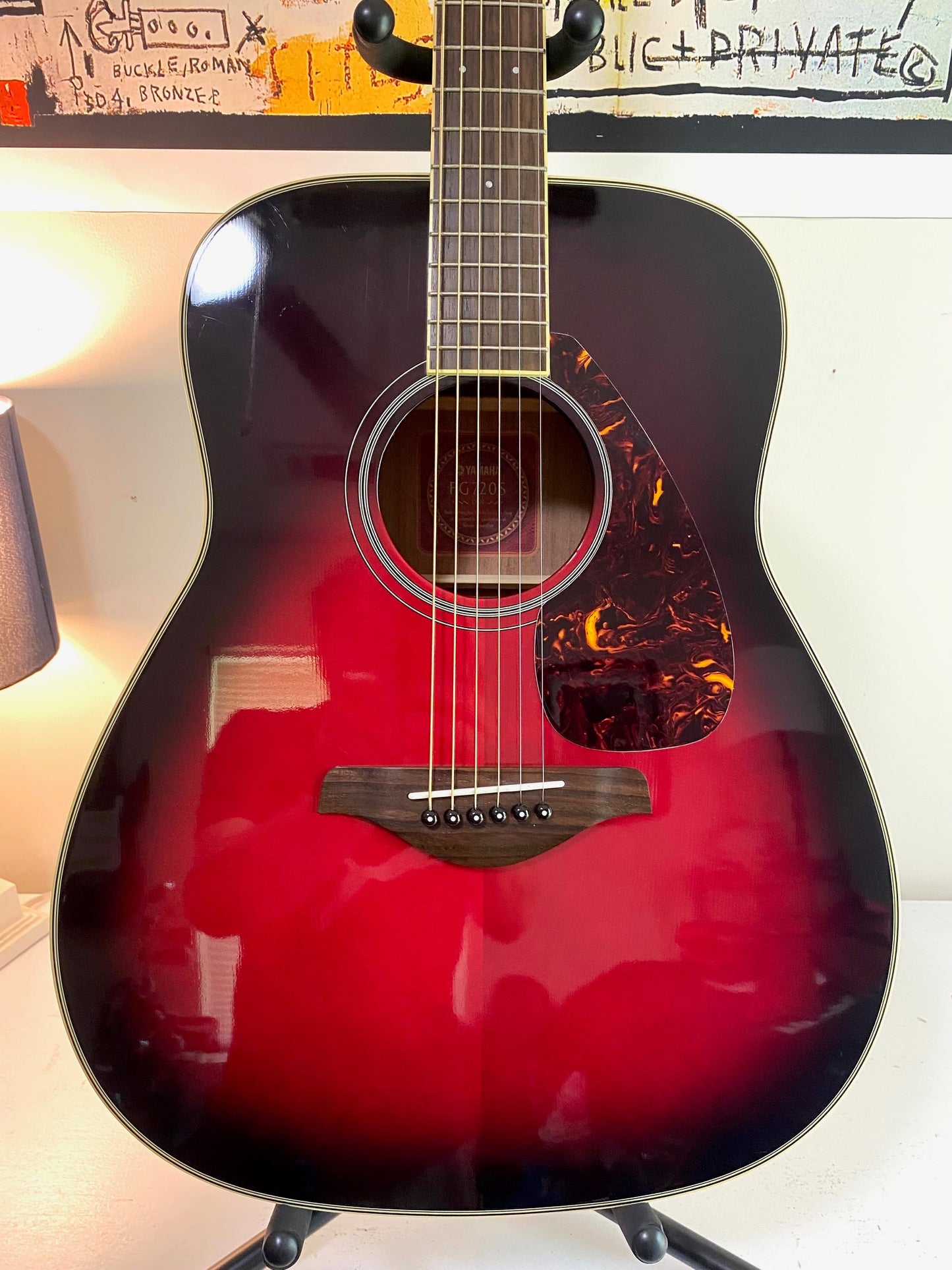 Yamaha FG720S DSR Transparent Redburst Acoustic Guitar LIKE NEW