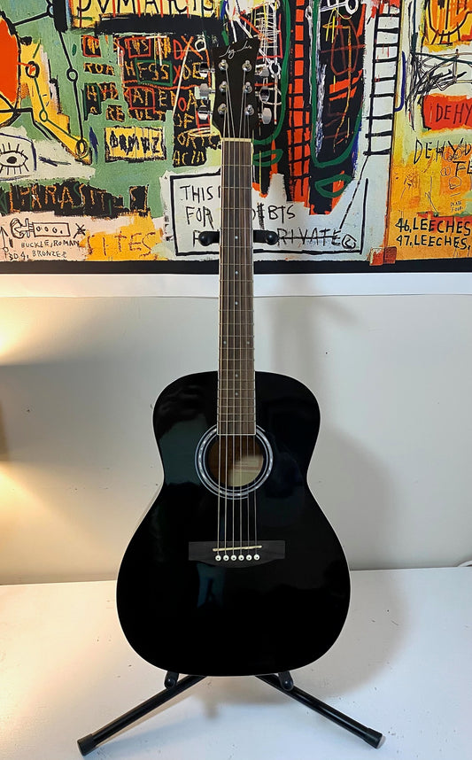 Jay Turser JJ43-BK 3/4 Size Black Acoustic Guitar