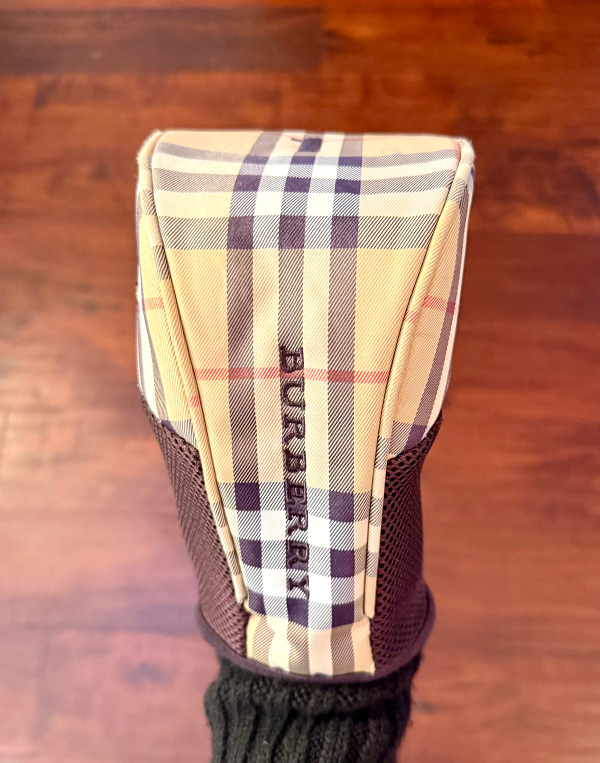Vintage Burberry Embroidered Tartan Driver/Golf Club Headcover