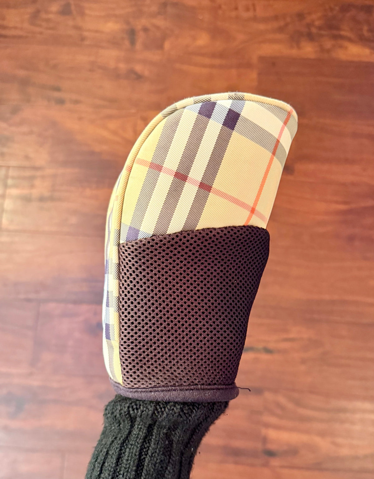 Vintage Burberry Embroidered Tartan Driver/Golf Club Headcover