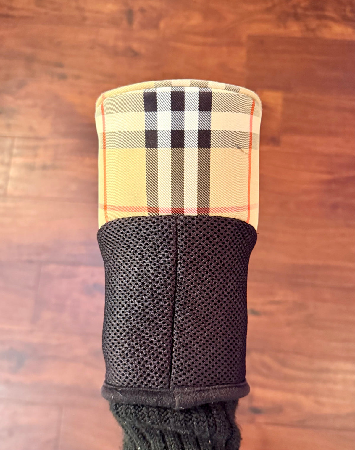 Vintage Burberry Embroidered Tartan Driver/Golf Club Headcover