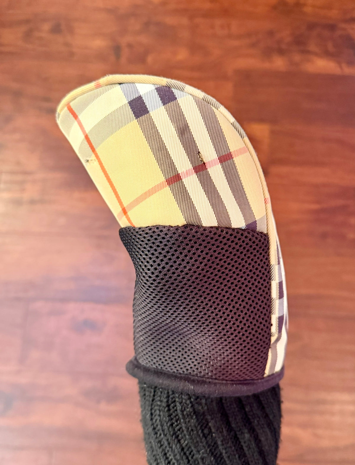 Vintage Burberry Embroidered Tartan Driver/Golf Club Headcover