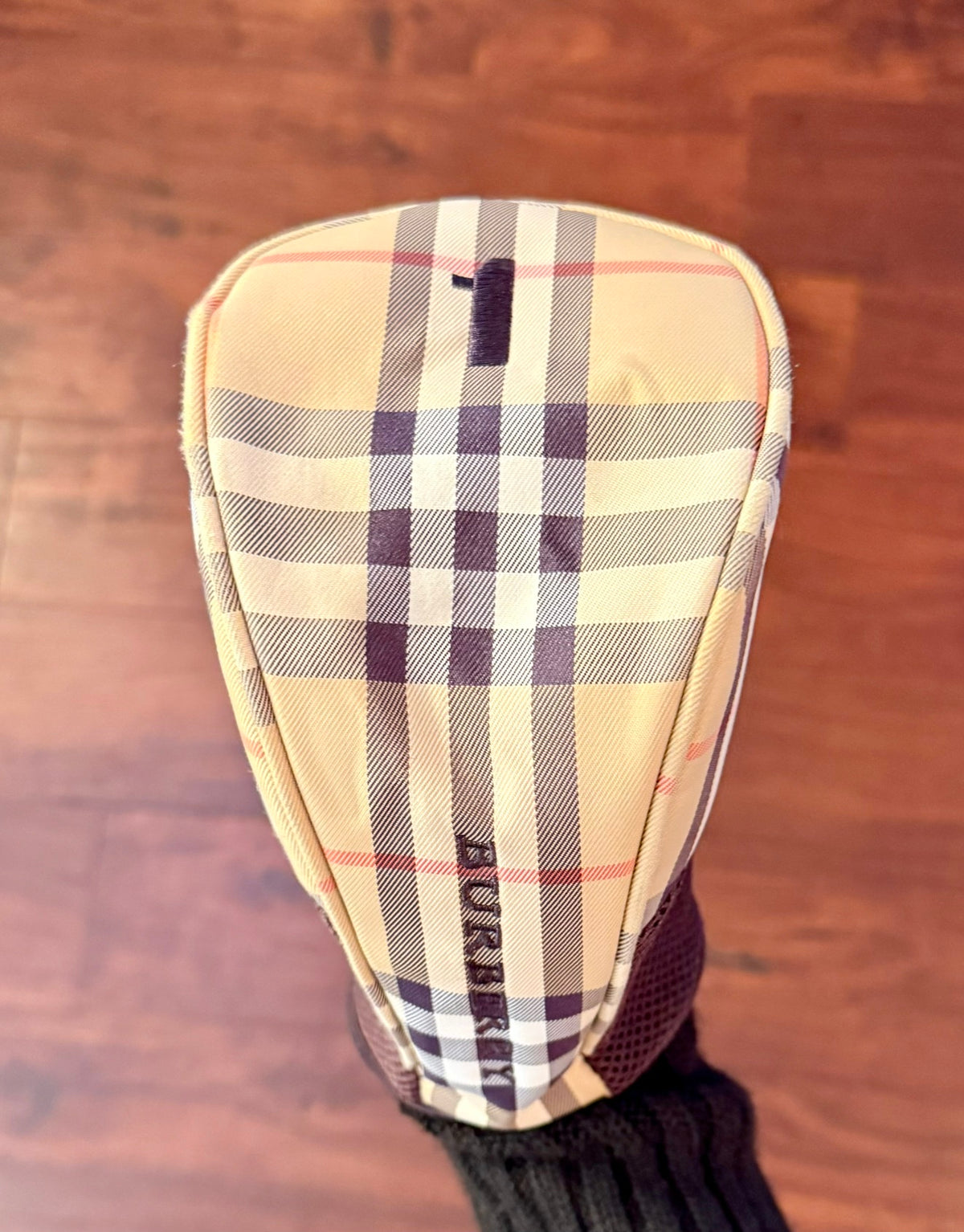 Vintage Burberry Embroidered Tartan Driver/Golf Club Headcover