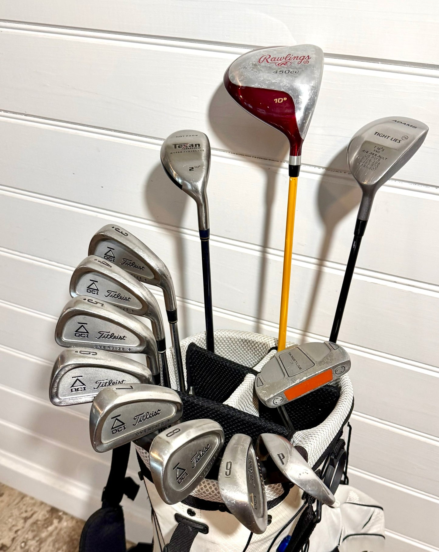 Titleist OS+/Rawlings/Adams Set Golf Clubs W/Bag NEW GRIPS