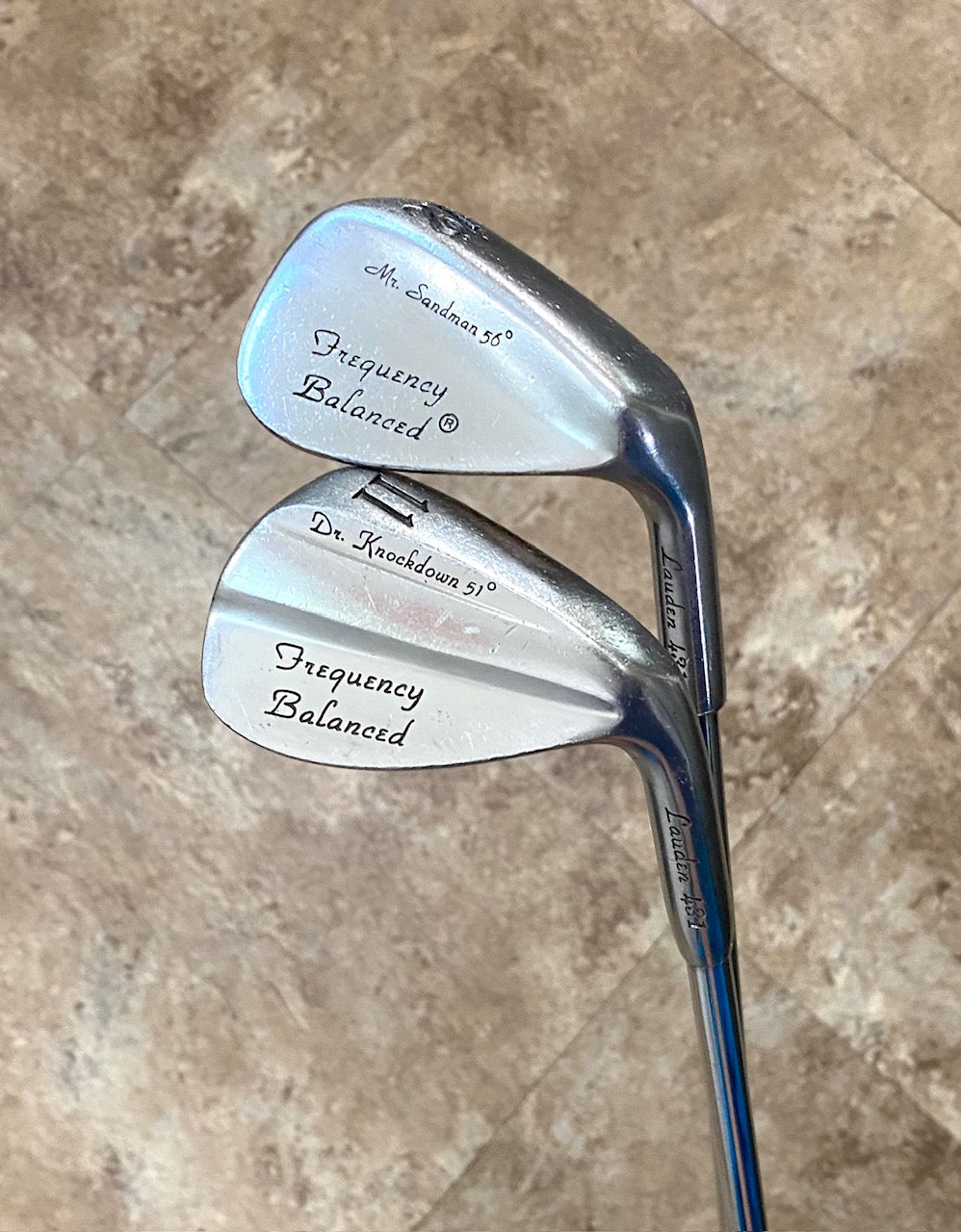 Lauden Golf Set of Wedges Dr. Knockdown 51* & Mr. Sandman 56* W/NEW GRIPS