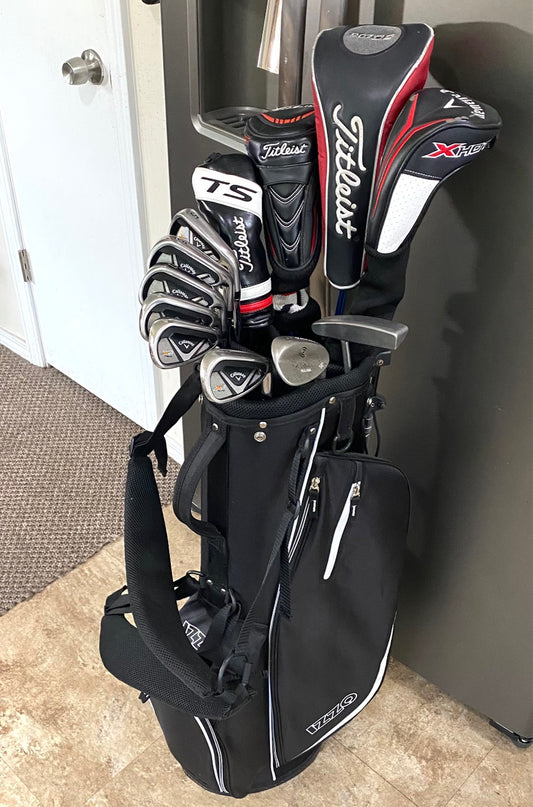 Callaway X2 Hot/Titleist/IDEA/PING Full Set of Golf Clubs W/NEW GRIPS, NEW BAG