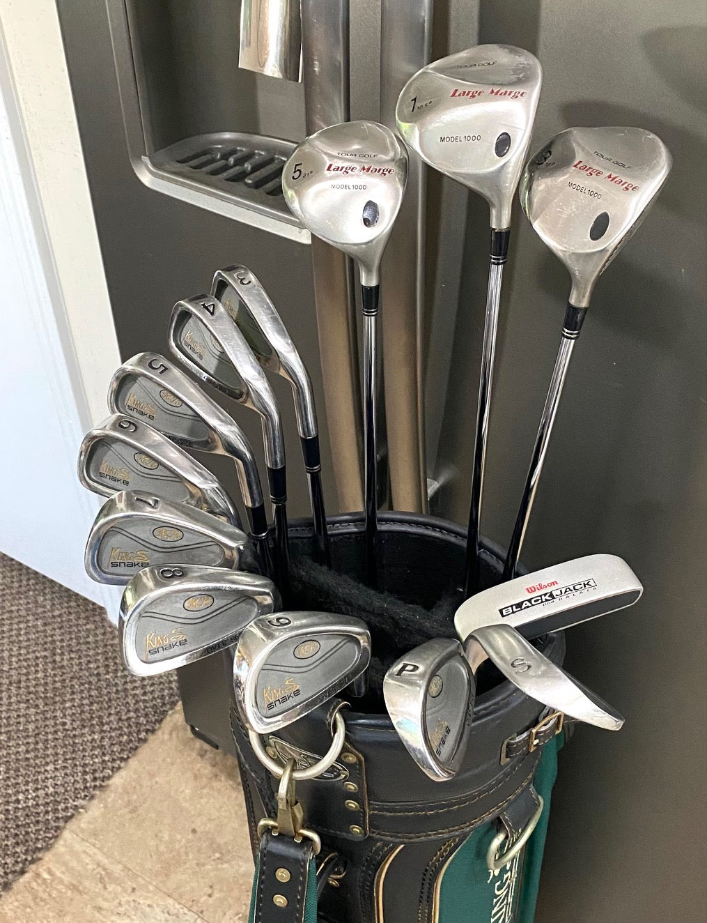 King Snake OS/Large Marge/Wilson Full Set of Golf Clubs W/Bag & Extras