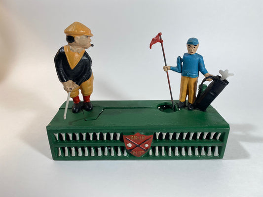 Vintage Cast "Birdie Putt" Coin Bank in Excellent Working Condition