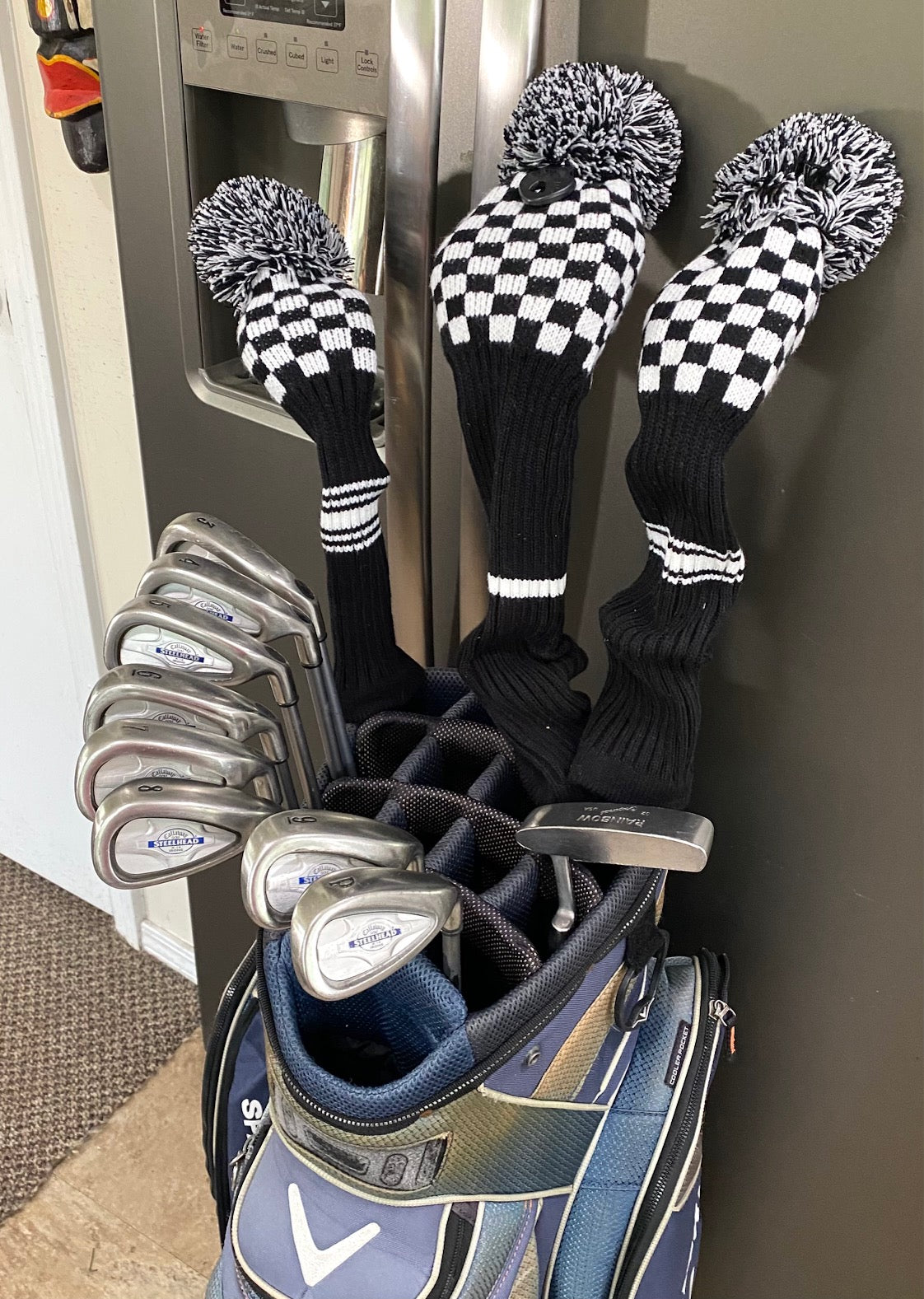 Callaway Steelhead X-14/Cleveland Full Set of Golf Clubs W/NEW GRIPS & Cart Bag