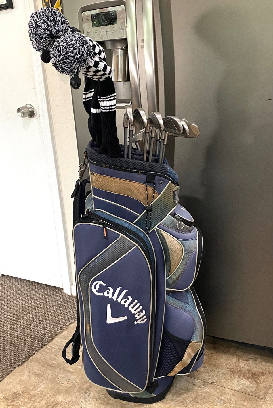 Callaway Steelhead X-14/Cleveland Full Set of Golf Clubs W/NEW GRIPS & Cart Bag