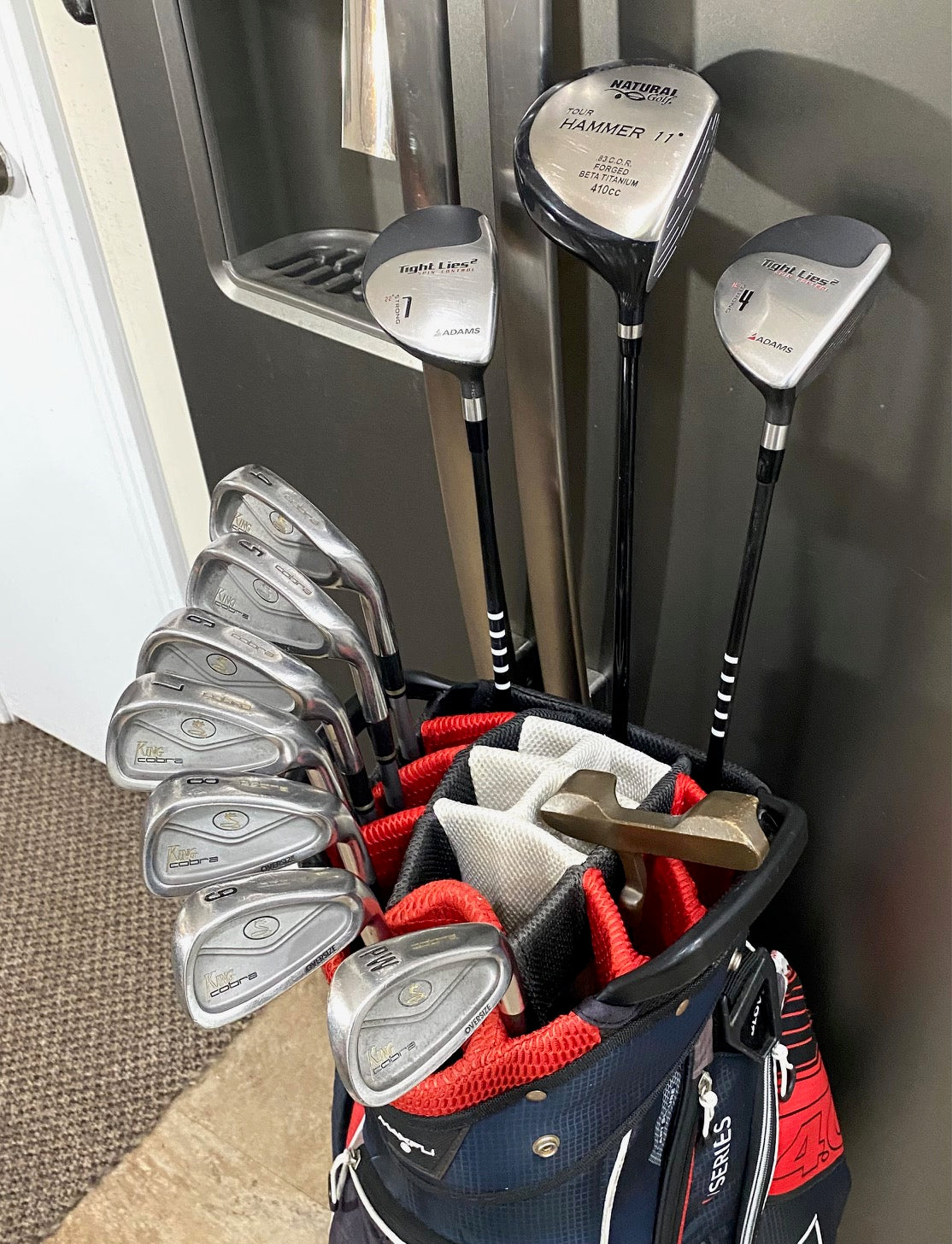 King Cobra OS/Adams/Natural Set of Golf Clubs W/Bag & Extras