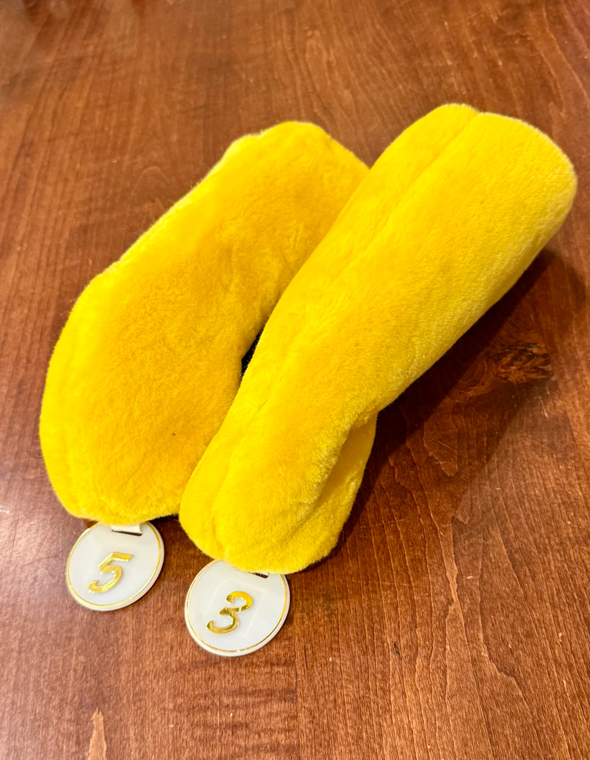 Vintage LIKE NEW Nomad Fuzzy Yellow Club Headcover Set of 2 (3 & 5)
