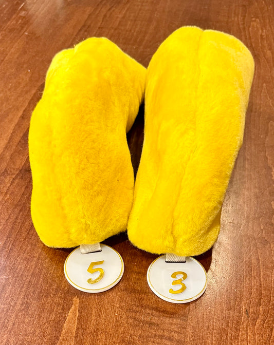 Vintage LIKE NEW Nomad Fuzzy Yellow Club Headcover Set of 2 (3 & 5)