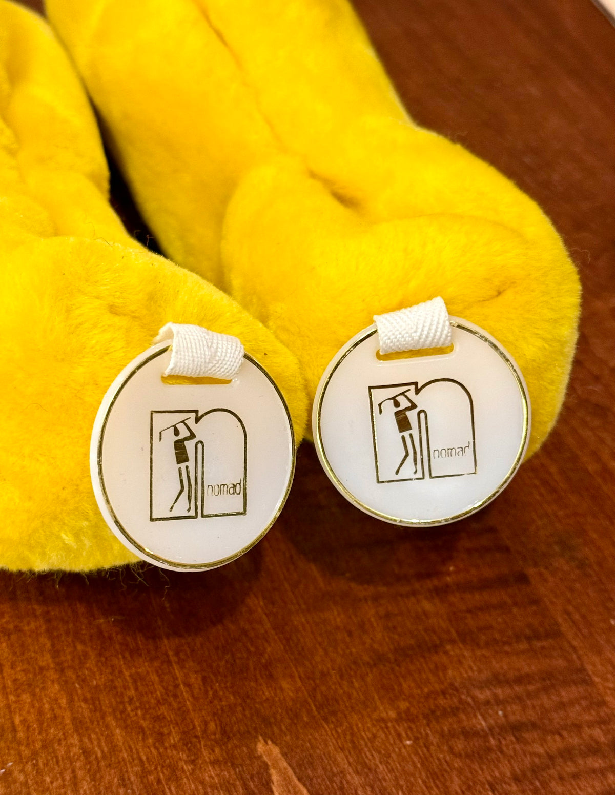 Vintage LIKE NEW Nomad Fuzzy Yellow Club Headcover Set of 2 (3 & 5)