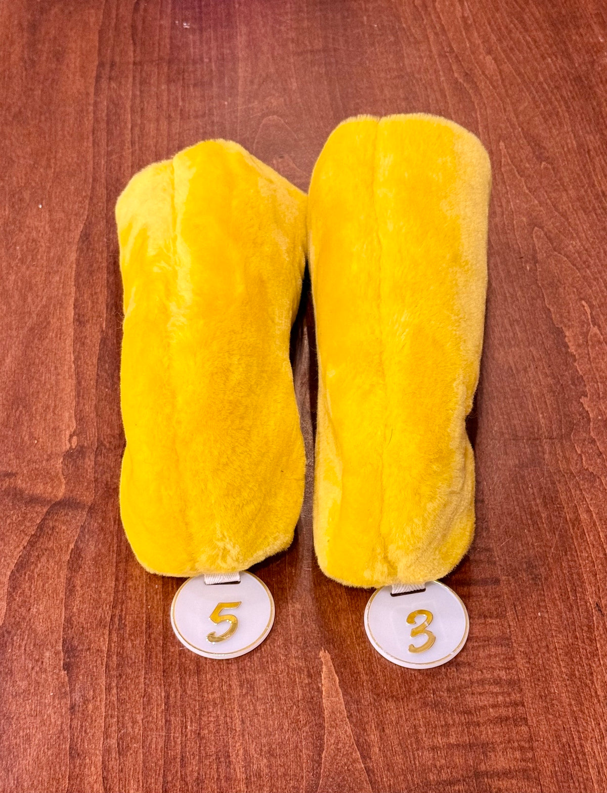 Vintage LIKE NEW Nomad Fuzzy Yellow Club Headcover Set of 2 (3 & 5)