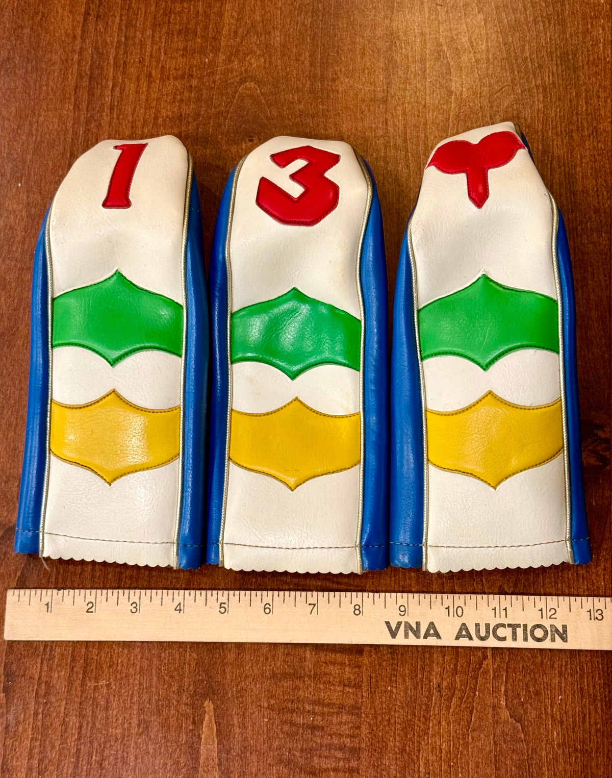 Vintage RAM Set of Multicolor Golf Club Covers 1,3,X