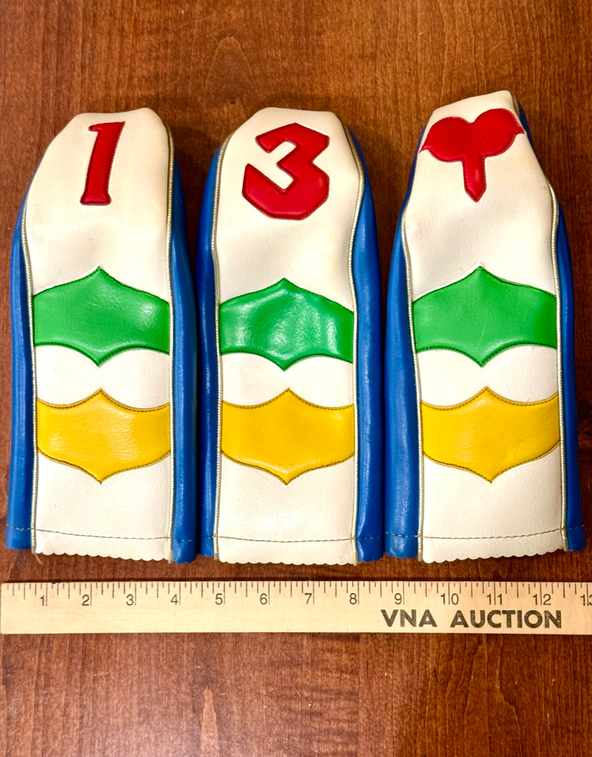 Vintage RAM Set of Multicolor Golf Club Covers 1,3,X