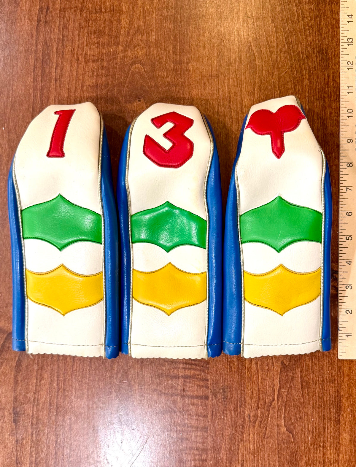Vintage RAM Set of Multicolor Golf Club Covers 1,3,X
