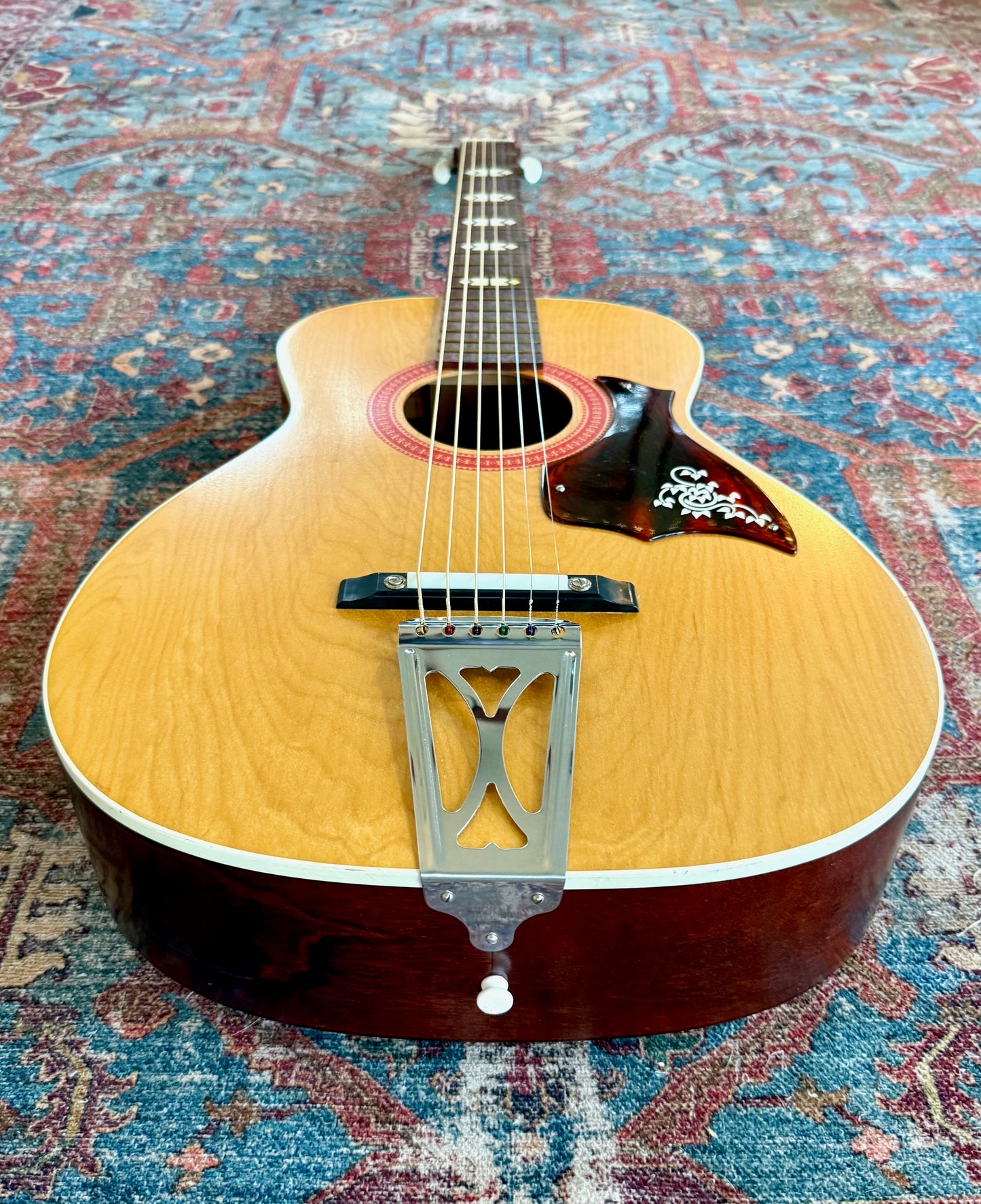 Vintage 1971 Harmony Stella USA H928 SOLID BIRCH Parlor Guitar W/Case