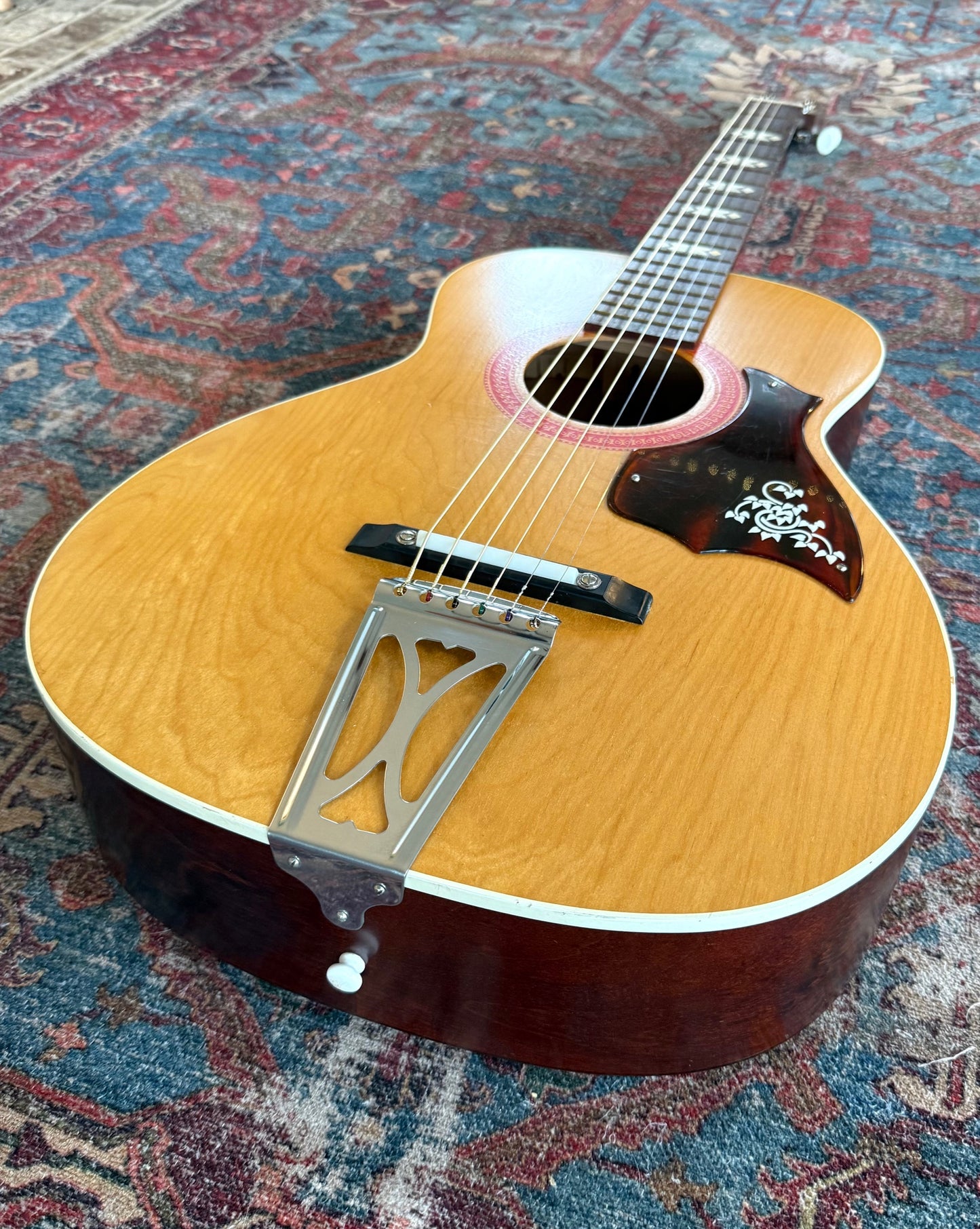 Vintage 1971 Harmony Stella USA H928 SOLID BIRCH Parlor Guitar W/Case