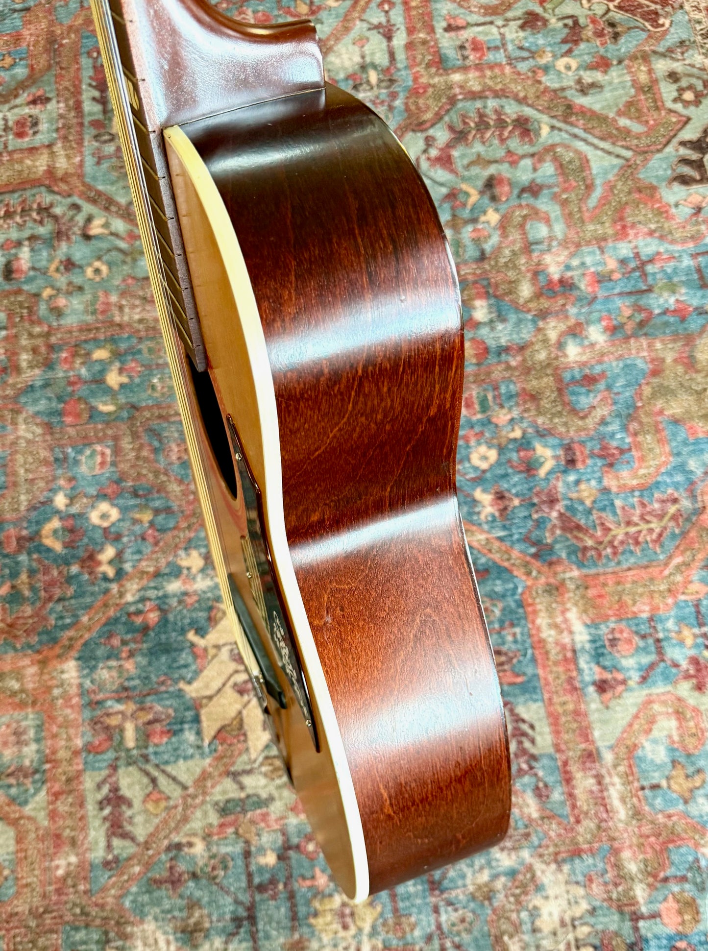 Vintage 1971 Harmony Stella USA H928 SOLID BIRCH Parlor Guitar W/Case