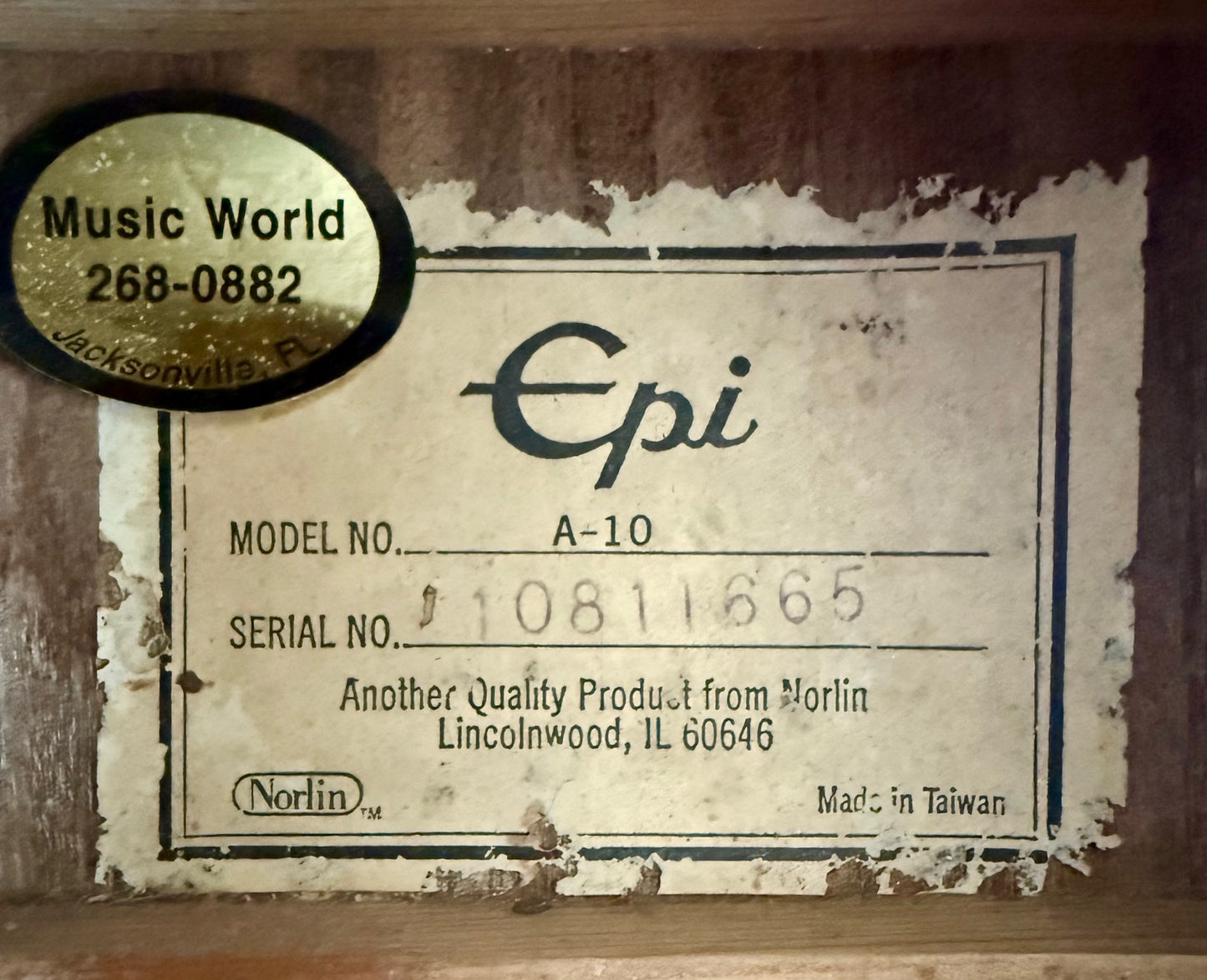 Vintage Epiphone Epi A-10 Norlin 1980 Rare Model