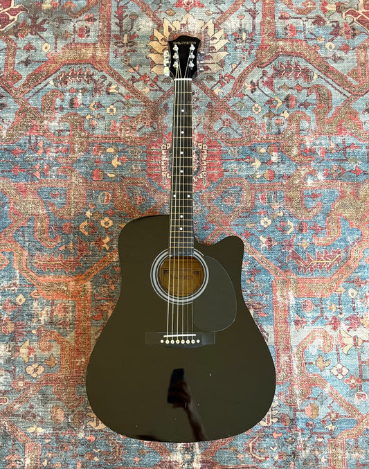 Galveston Black Acoustic Electric Guitar