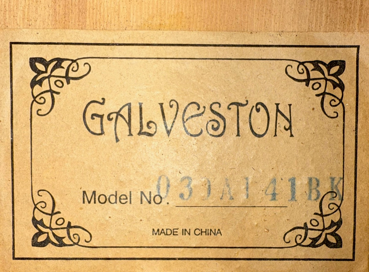 Galveston Black Acoustic Electric Guitar