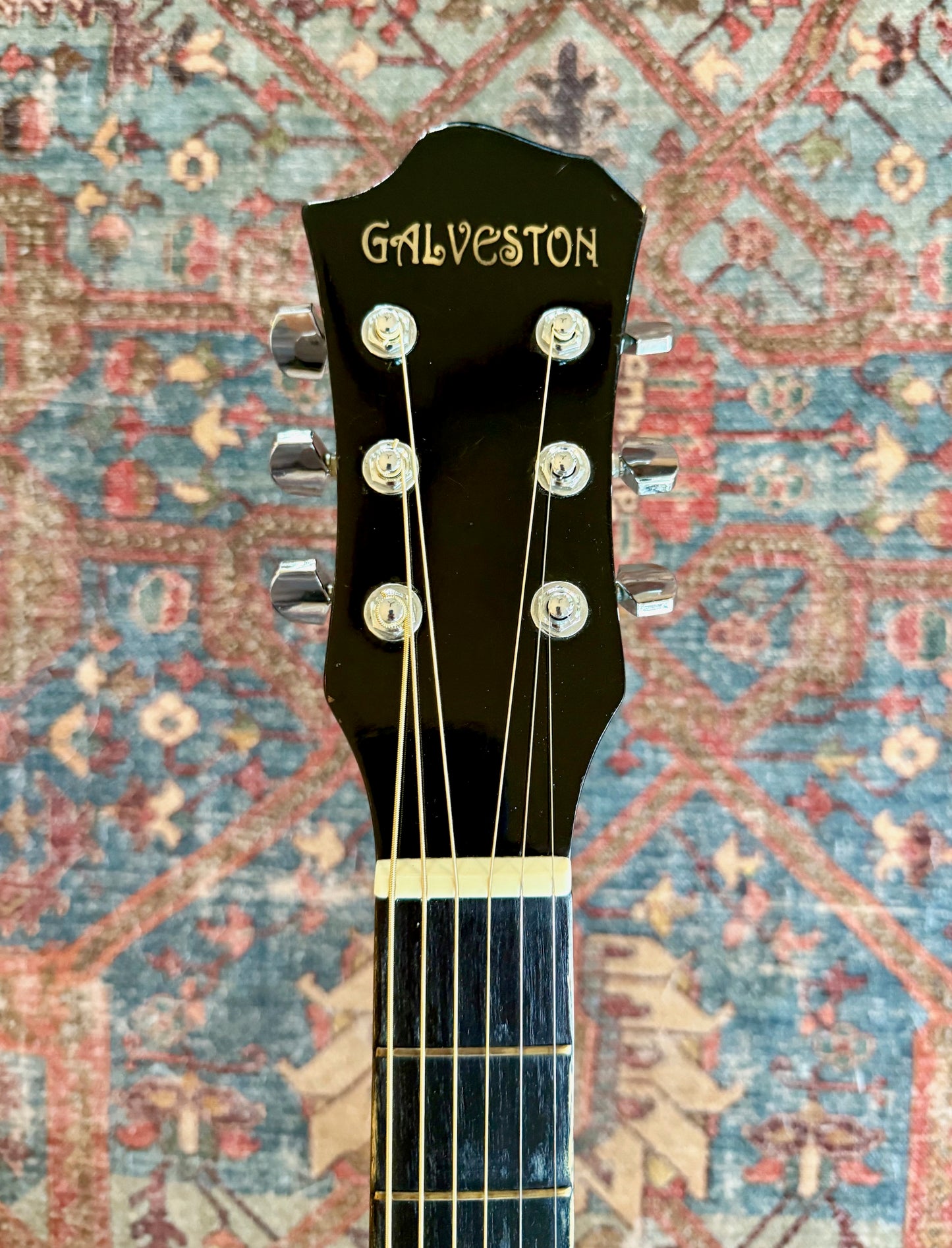 Galveston Black Acoustic Electric Guitar