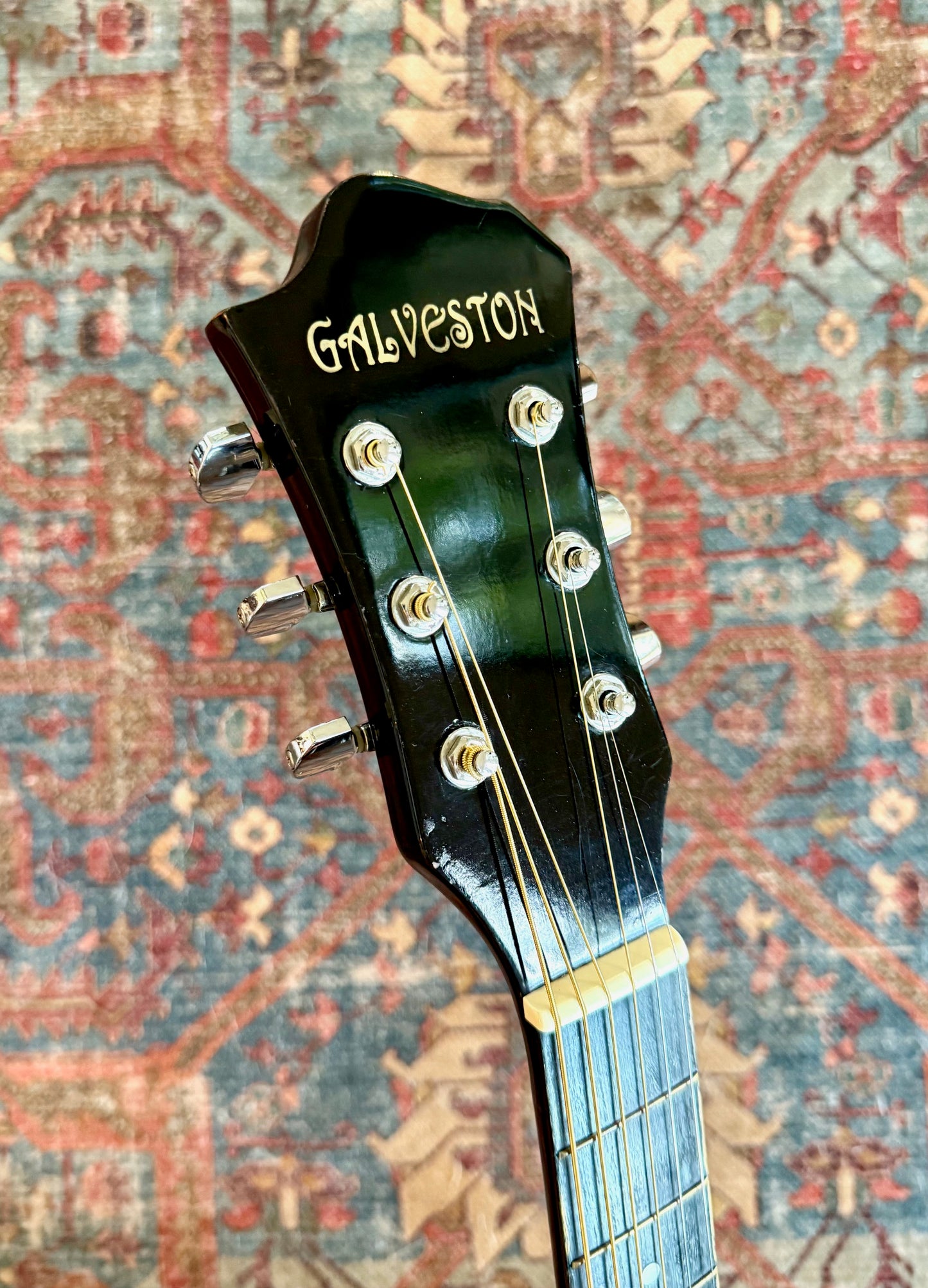 Galveston Black Acoustic Electric Guitar