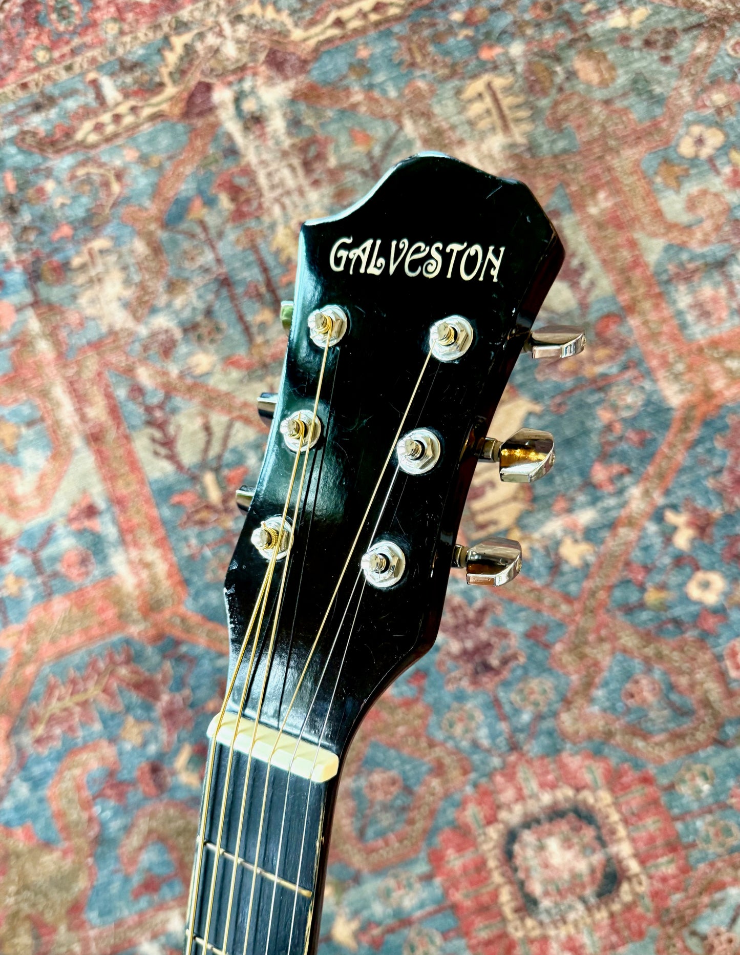 Galveston Black Acoustic Electric Guitar