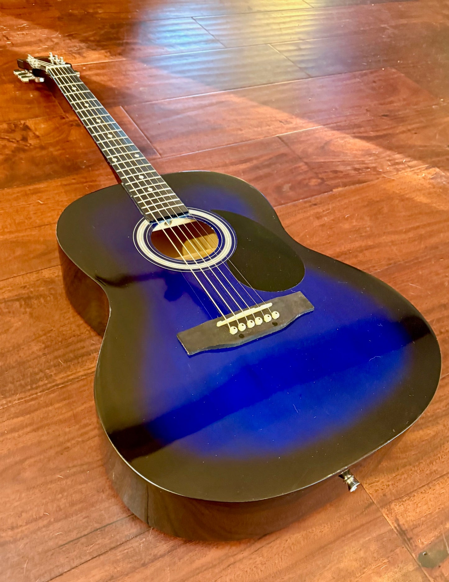 RockJam RJW-101 Blue Acoustic Guitar EXCELLENT CONDITION