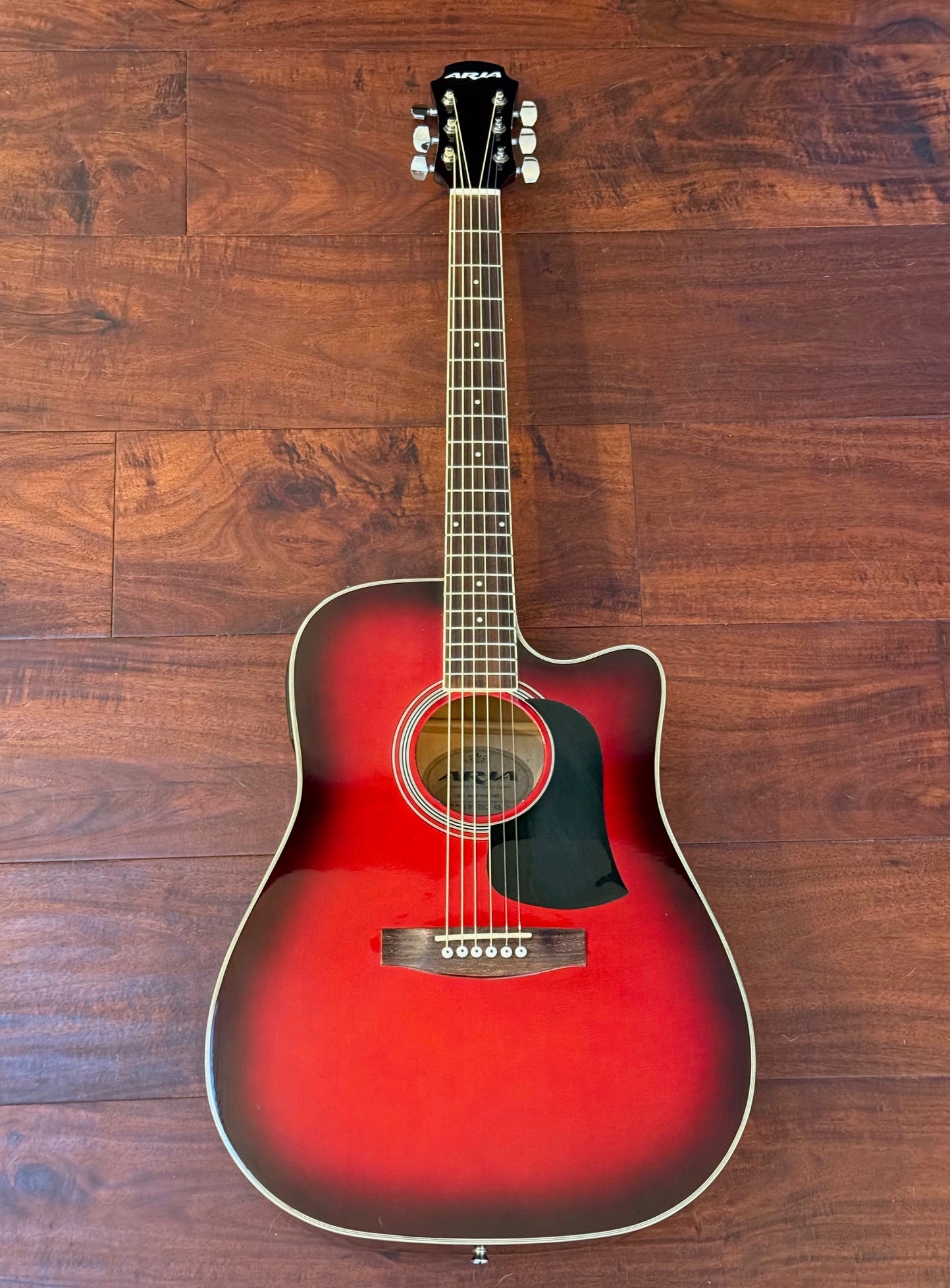 Aria AW-20CE-RS Acoustic Electric Guitar