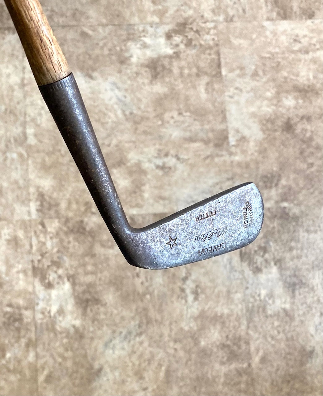 Vintage Davega Wicklow Hickory Stick Putter Golf Club