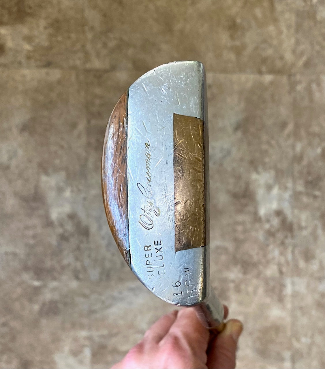 RARE Vintage Otey Crisman Model-16 HBW Super Deluxe Hickory Putter Golf Club